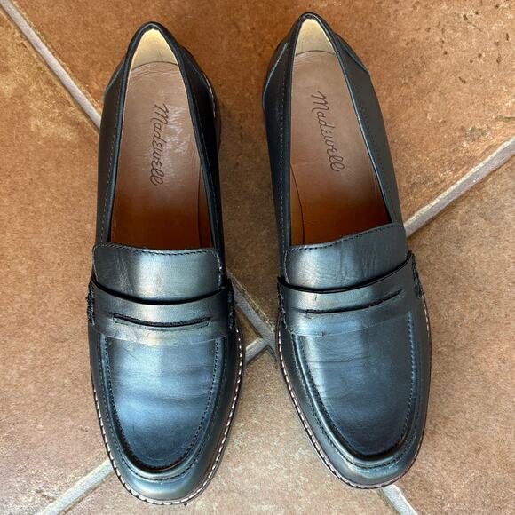 Madewell The Corinne Black Lug Sole Loafers Versatile Updated Classic size 9 - Picture 6 of 16